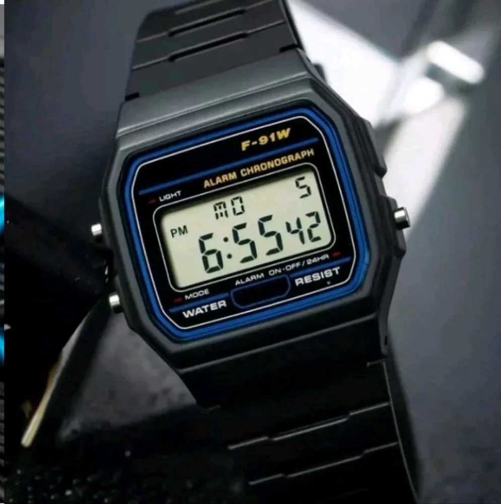 Digital Sport Watch - Black with Blue Accents